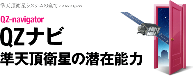 QZナビ：準天頂衛星の潜在能力