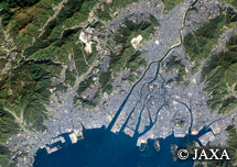 だいちから見た日本の都市 広島市周辺：衛星画像
