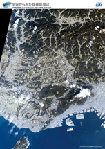 だいちから見た日本の都市 兵庫県：衛星画像（ポスター仕上げ）