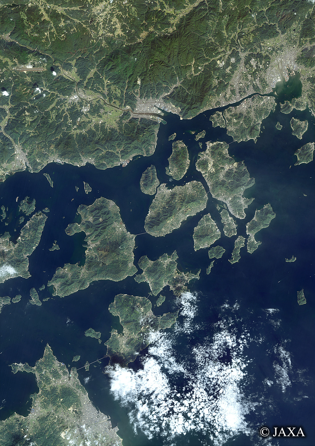 だいちから見た日本の都市 瀬戸内しまなみ海道:衛星画像