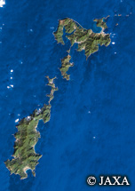 だいちから見た日本の都市 甑島列島：衛星画像