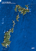 だいちから見た日本の都市 甑島列島：衛星画像（ポスター仕上げ）