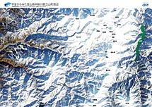 だいちから見た日本の都市 立山町周辺：衛星画像（ポスター仕上げ）