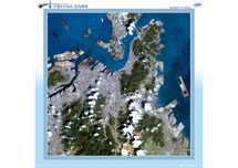 だいちから見た日本の都市 北九州市：衛星画像（ポスター仕上げ）