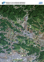 だいちから見た日本の都市 関市周辺：衛星画像（ポスター仕上げ）