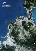 だいちから見た日本の都市 福岡県：衛星画像（ポスター仕上げ）