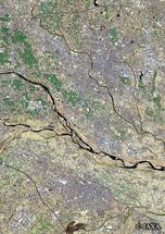 だいちから見た日本の都市 伊勢崎市周辺：衛星画像