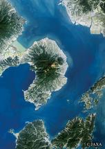 だいちから見た日本の都市 島原半島：衛星画像