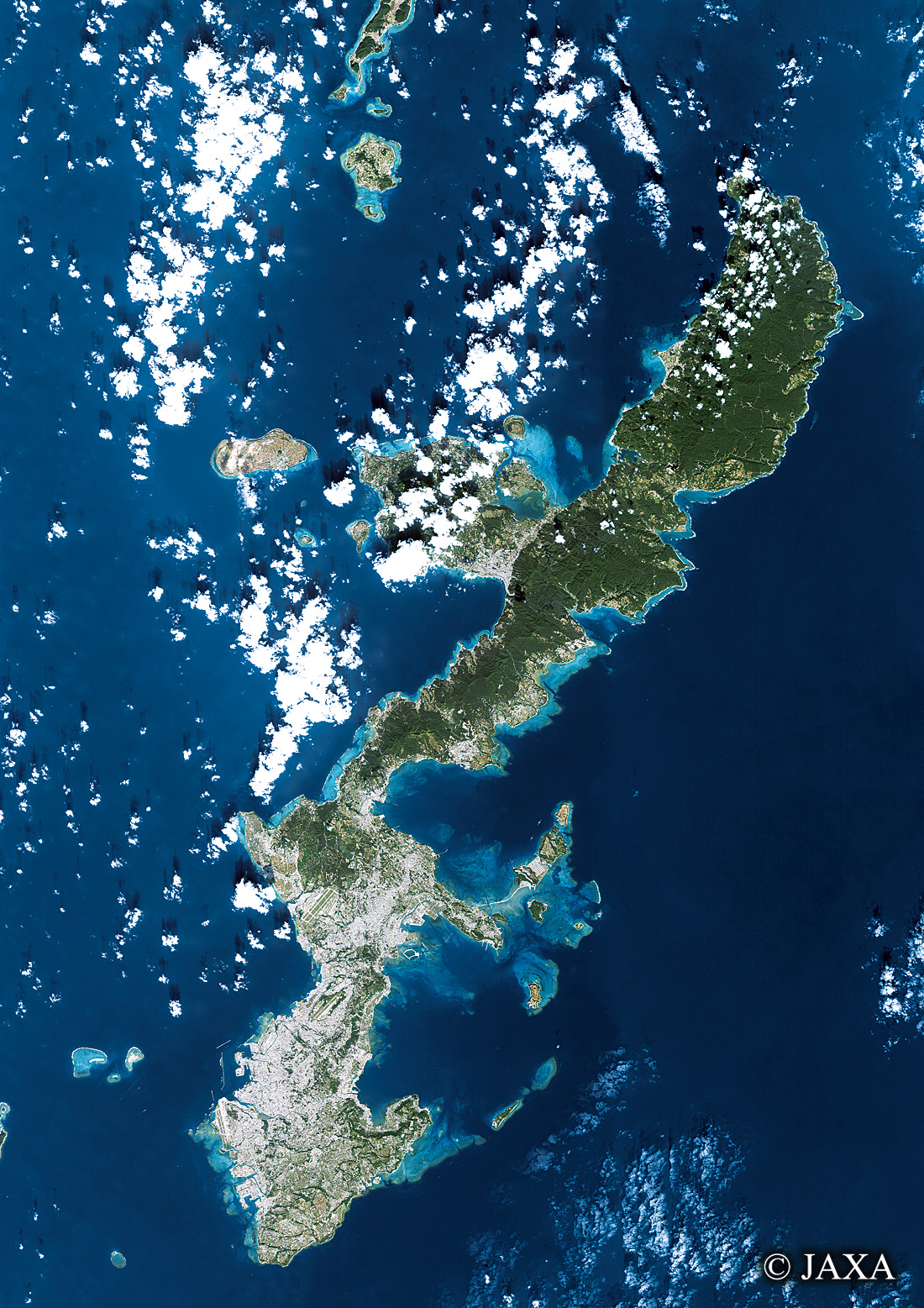 だいちから見た日本の都市 沖縄:衛星画像