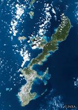 だいちから見た日本の都市 沖縄：衛星画像