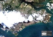 だいちから見た世界の都市 シンガポール：衛星画像（ポスター仕上げ）