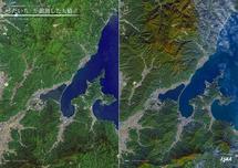だいちから見た日本の都市 天橋立：衛星画像（ポスター仕上げ）