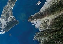 だいちから見た日本の都市 和歌山市周辺：衛星画像