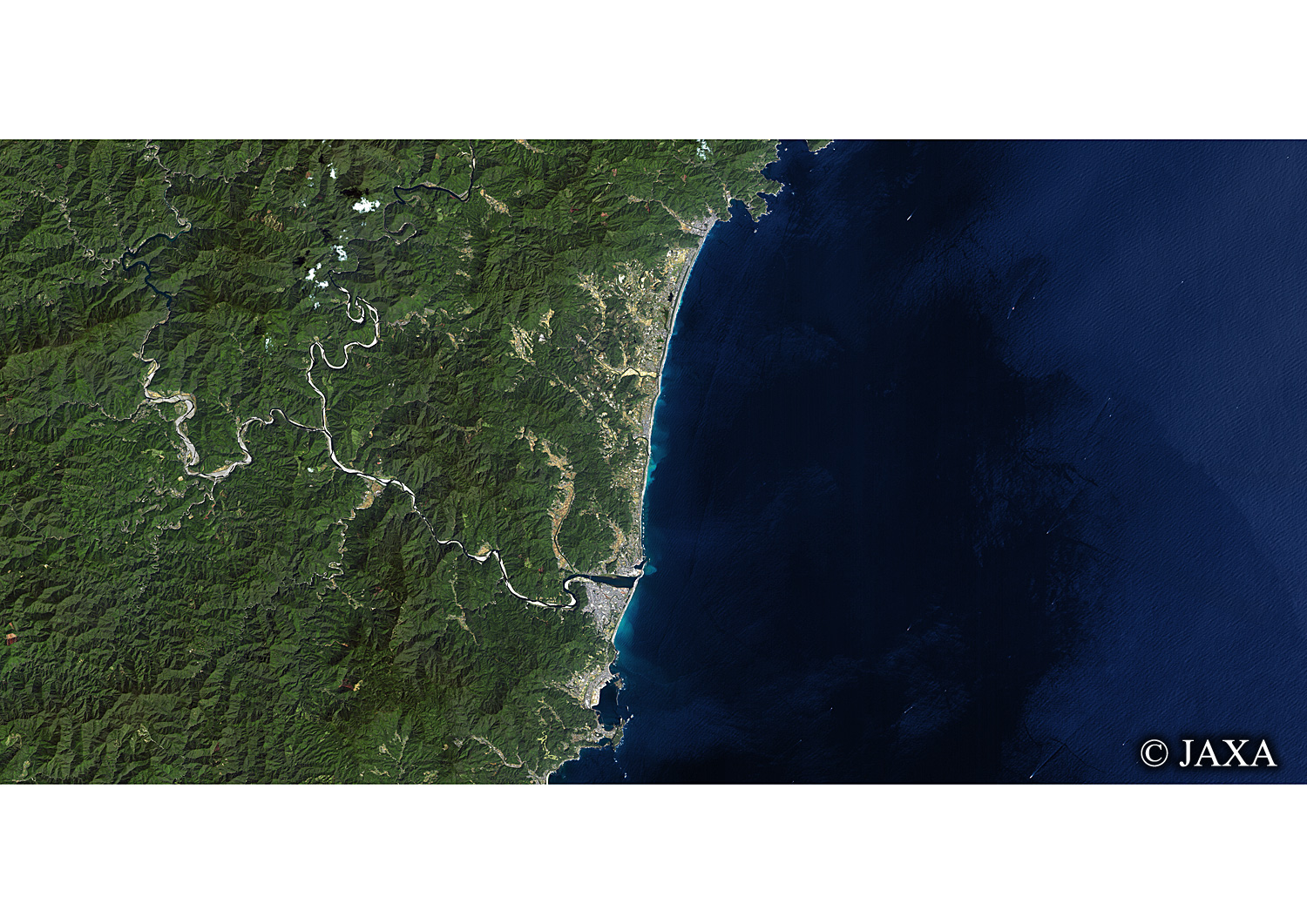 だいちから見た日本の都市 紀伊山地の霊場と参詣道:衛星画像