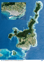 だいちから見た日本の都市 石垣島：衛星画像（ポスター仕上げ）