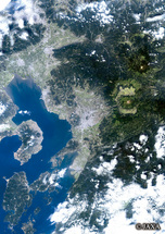 だいちから見た日本の都市 熊本県：衛星画像