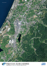 だいちから見た日本の都市 石川県小松市周辺：衛星画像（ポスター仕上げ）