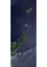 だいちから見た日本の都市 沖縄諸島：衛星画像