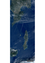 だいちから見た日本の都市 種子島／屋久島：衛星画像
