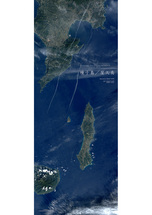 だいちから見た日本の都市 種子島／屋久島：衛星画像（ポスター仕上げ）