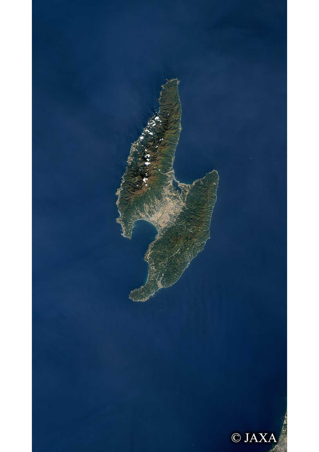 だいちから見た日本の都市 佐渡島:衛星画像