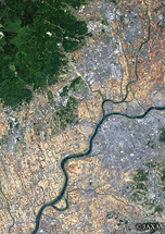 だいちから見た日本の都市 鳥栖市：衛星画像