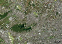 だいちから見た日本の都市 所沢市：衛星画像